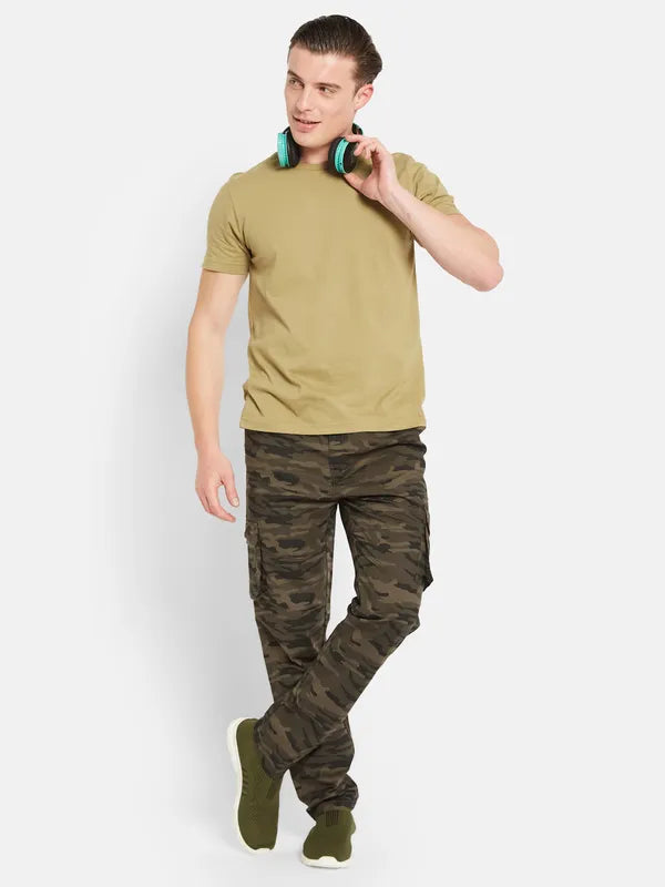 Octave Men Camouflage Printed Cotton Track Pants