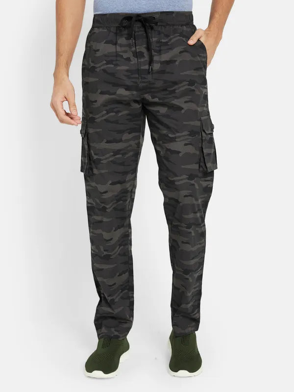 Octave Men Camouflage Printed Cotton Track Pants