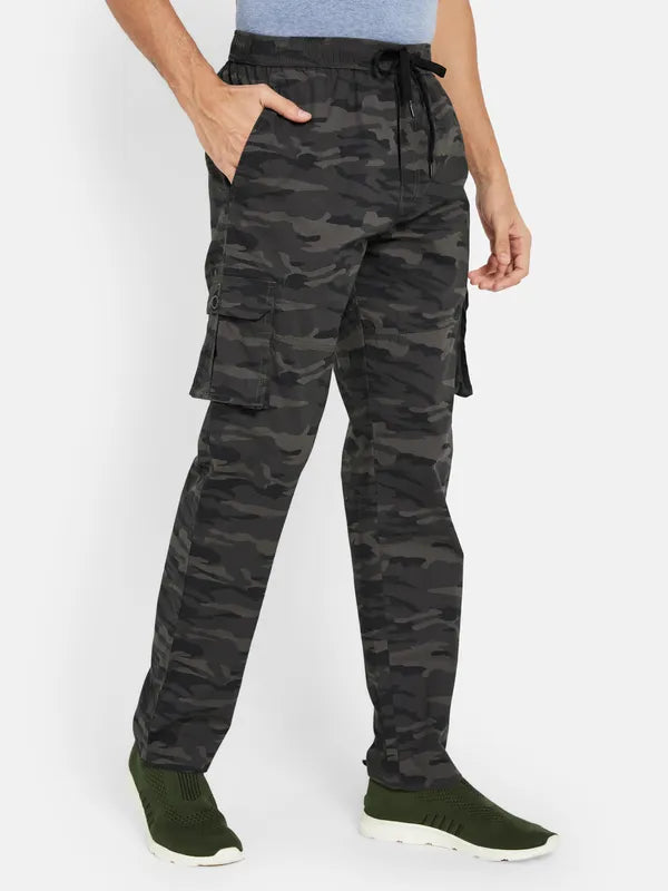 Octave Men Camouflage Printed Cotton Track Pants