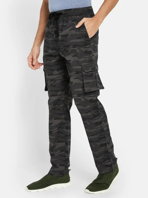 Octave Men Camouflage Printed Cotton Track Pants