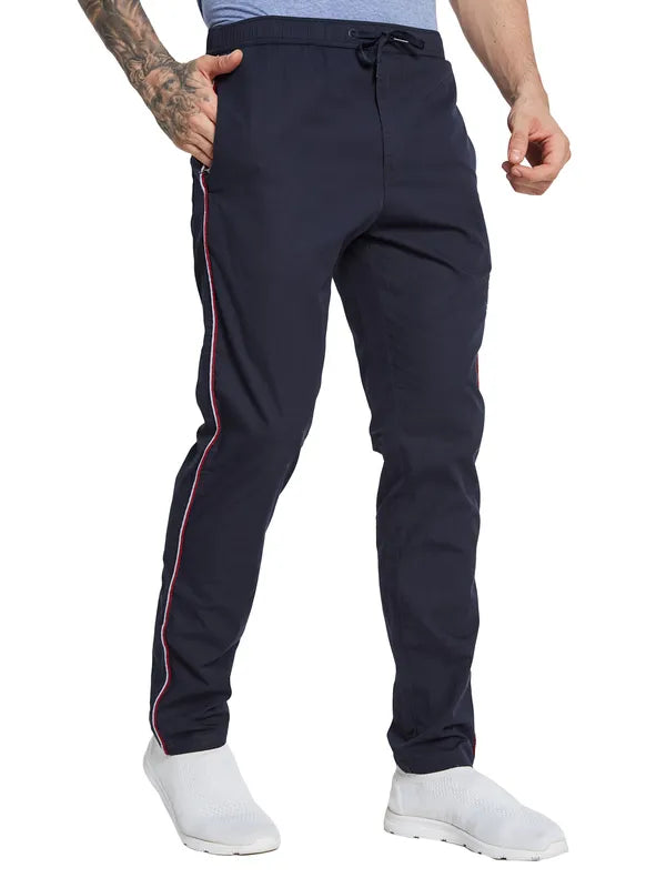 Octave Men Solid Regular Fit Mid Rise Regular Track Pants