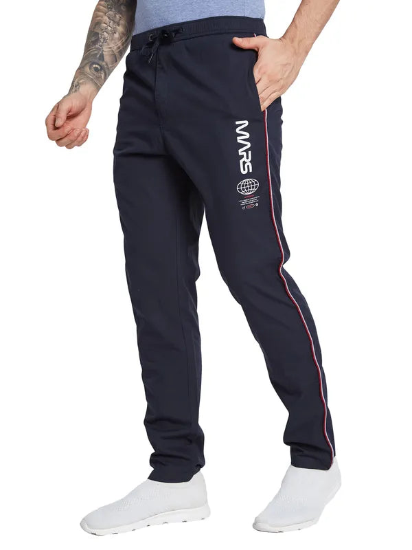 Octave Men Solid Regular Fit Mid Rise Regular Track Pants