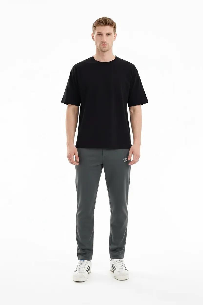 Men Regular Fit Brand Logo Training Track Pants
