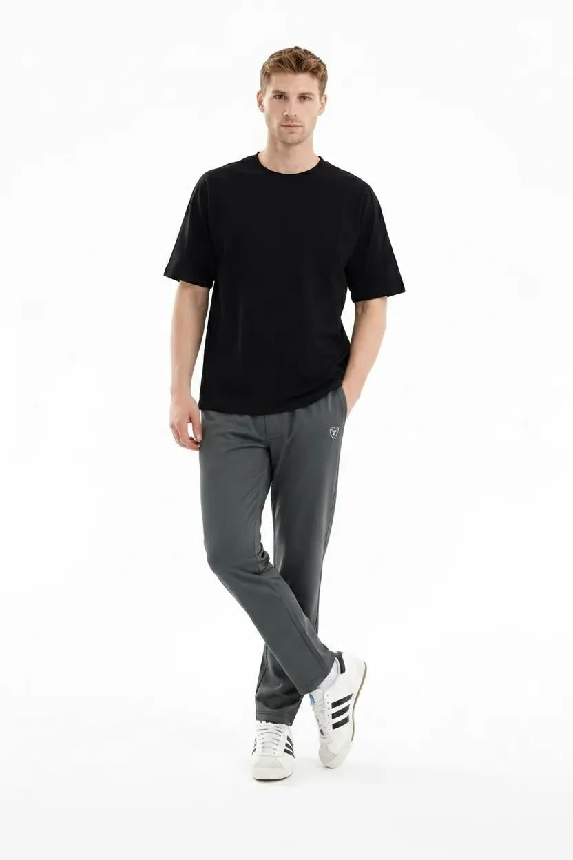 Men Regular Fit Brand Logo Training Track Pants