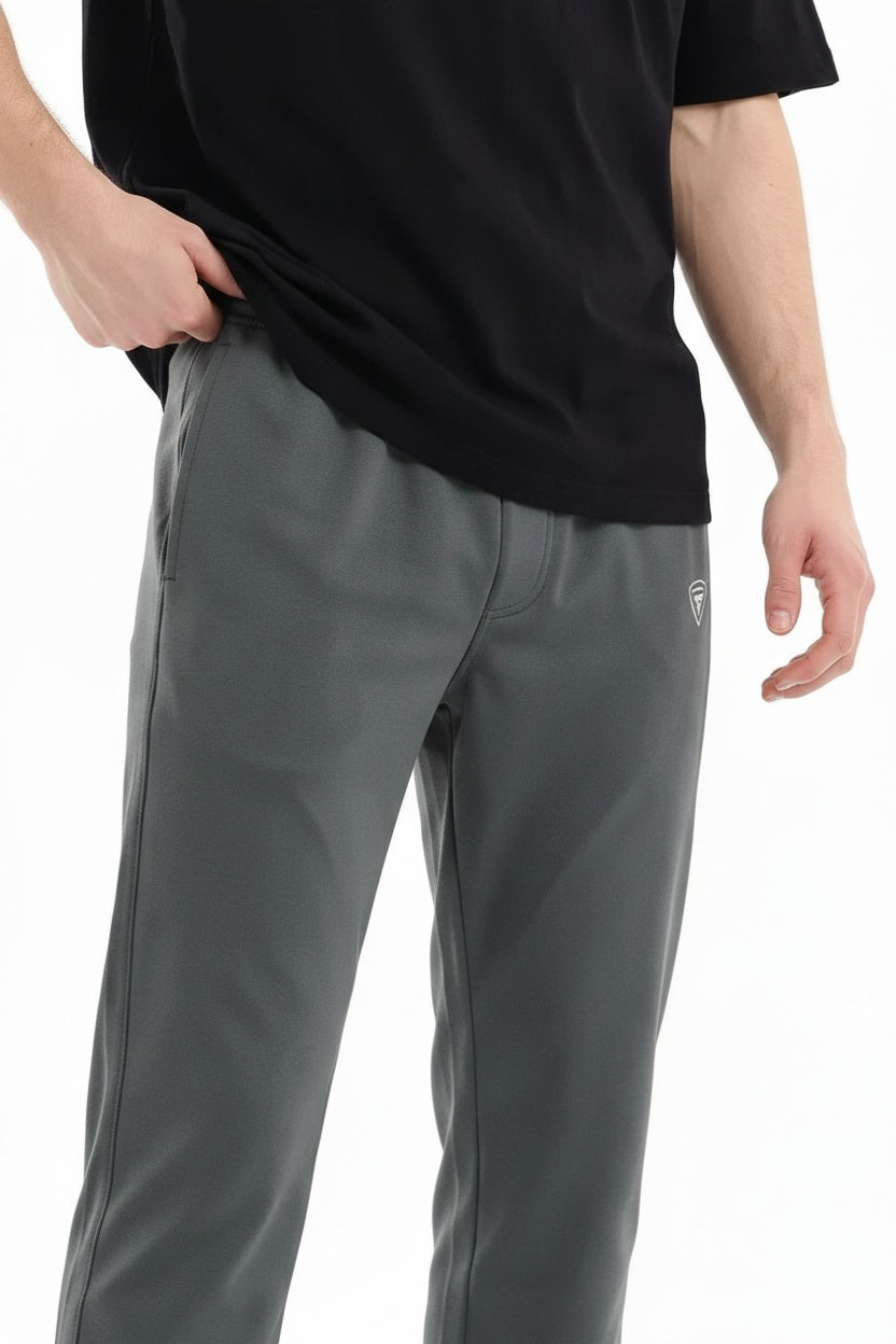Men Regular Fit Brand Logo Training Track Pants