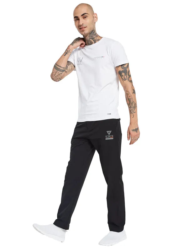 Octave Men Logo Printed Cotton Track Pants