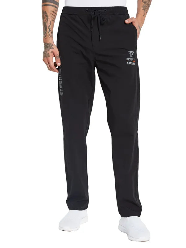 Octave Men Logo Printed Cotton Track Pants