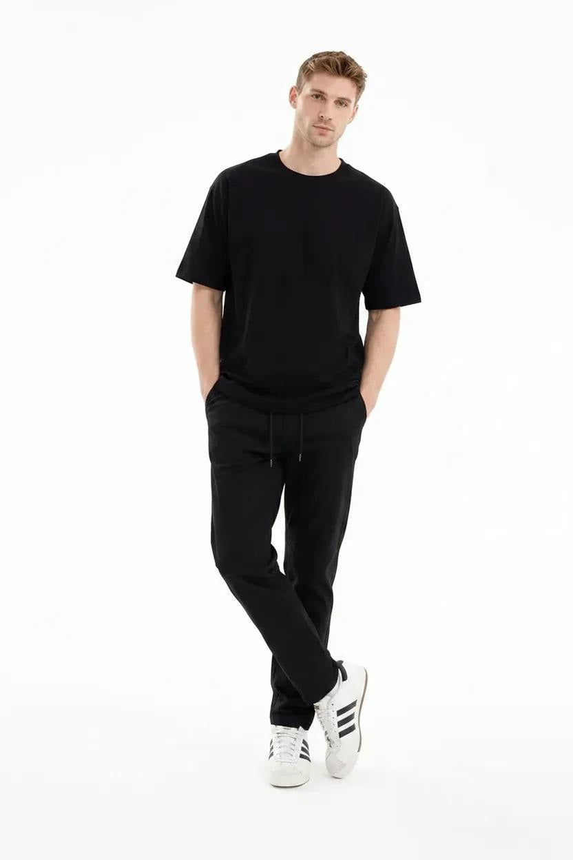 Men Black Regular Fit Track Pants