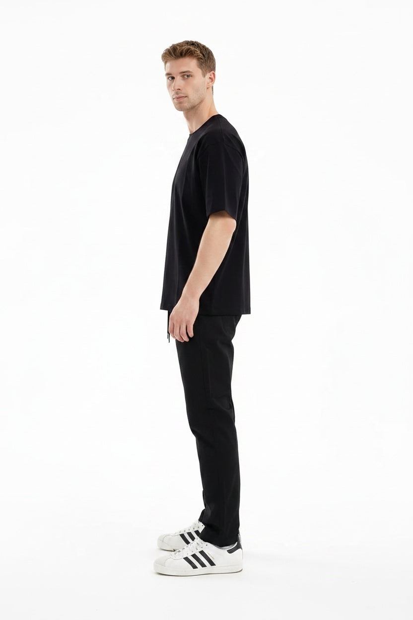 Men Black Regular Fit Track Pants