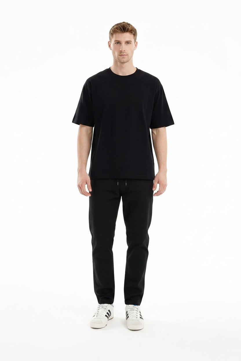 Men Black Regular Fit Track Pants