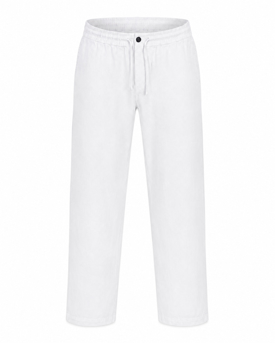 Men White Regular Fit Track Pants
