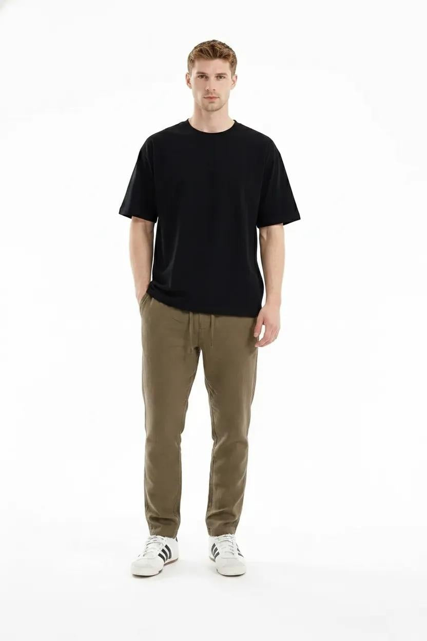 Men Duck Regular Fit Linen Cargos