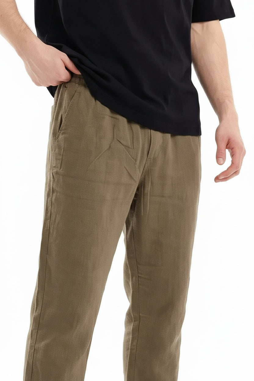 Men Duck Regular Fit Linen Cargos