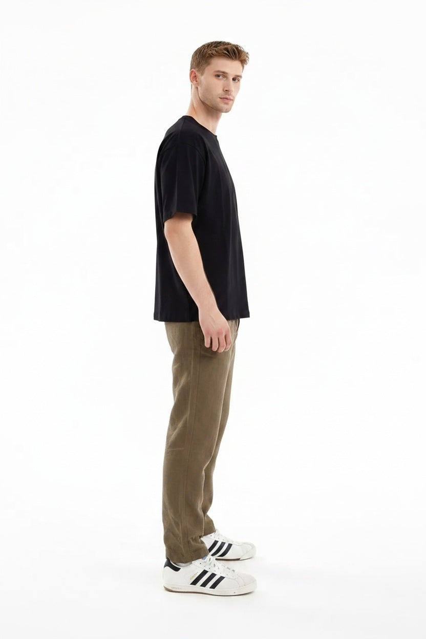 Men Duck Regular Fit Linen Cargos