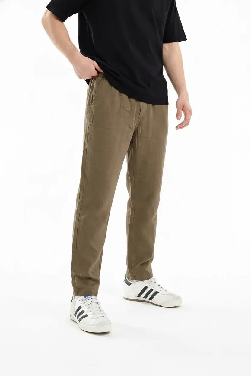 Men Duck Regular Fit Linen Cargos