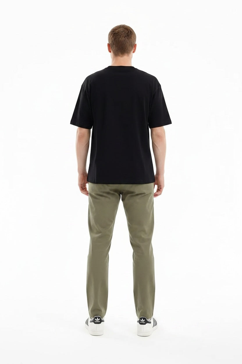 Men Light Olive Regular Fit Track Pants