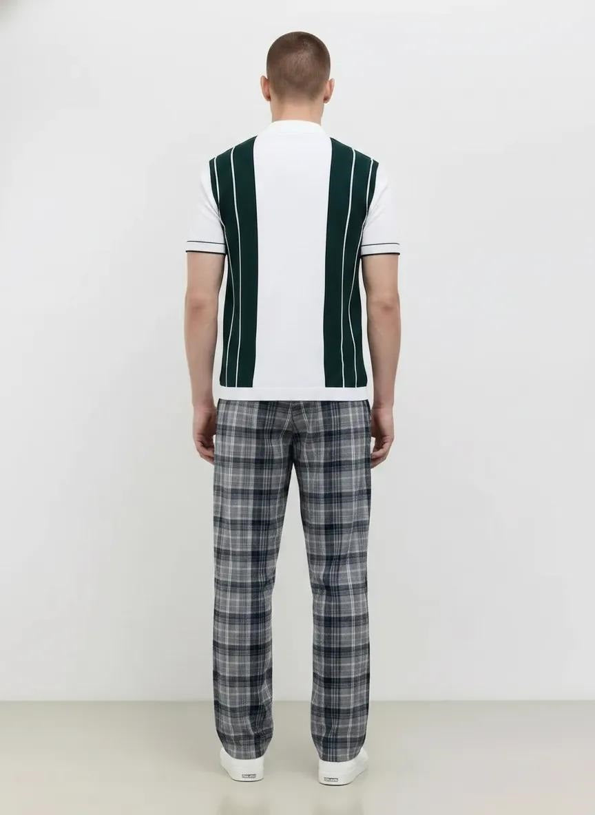 Men Regular Fit Checked Track Pants