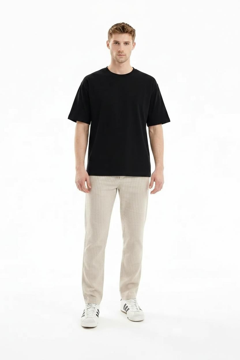 Men Regular Fit Striped Track Pants
