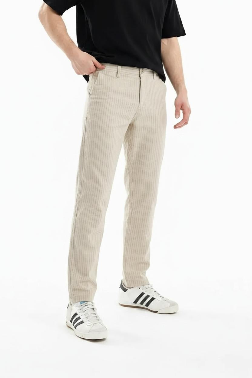 Men Regular Fit Striped Track Pants