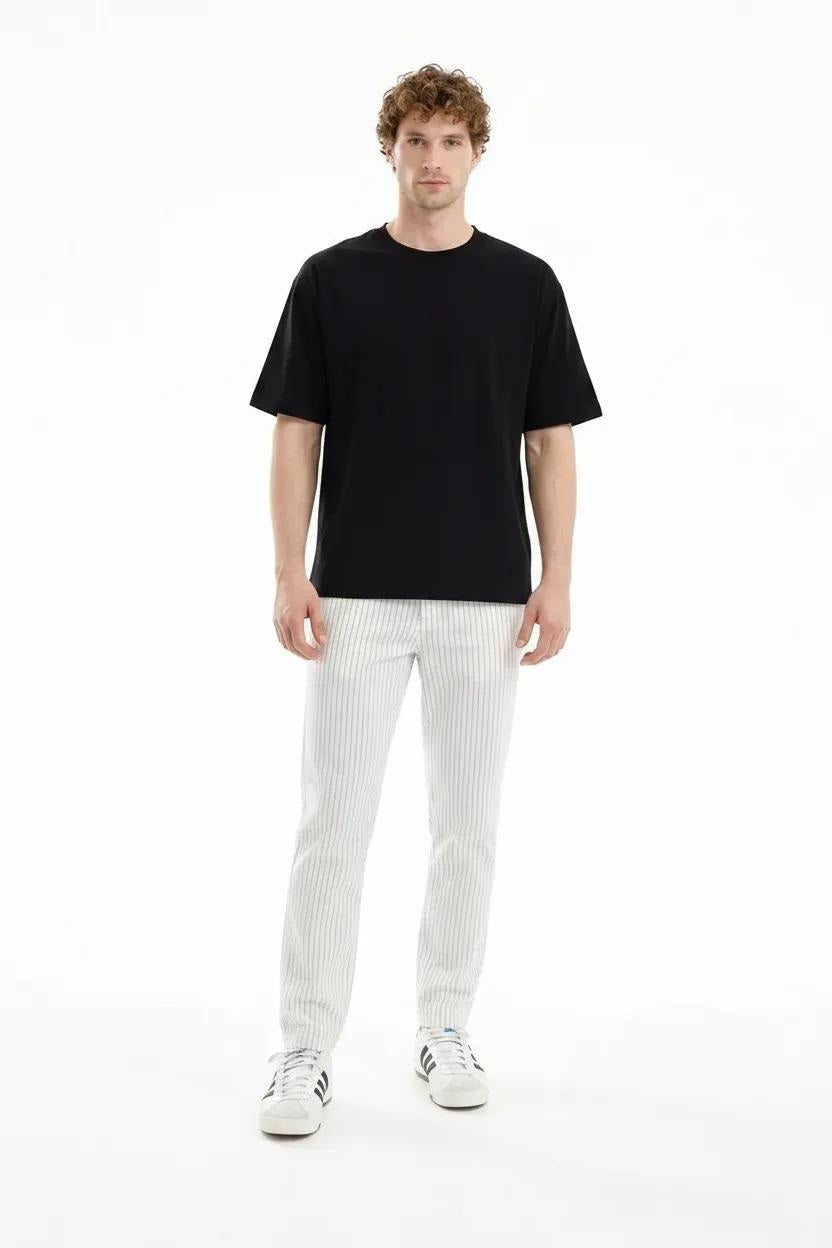 Men Regular Fit Striped Track Pants