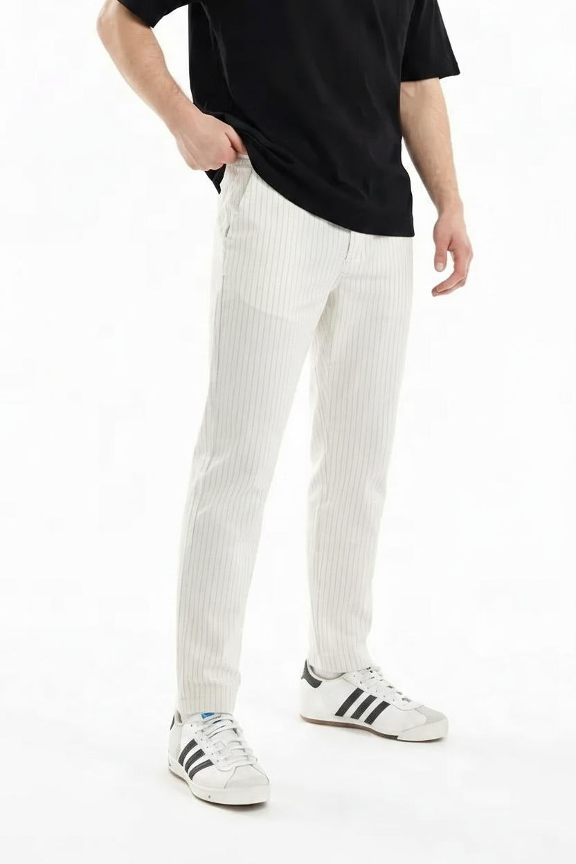 Men Regular Fit Striped Track Pants