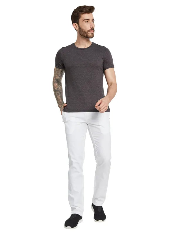 Octave Men Mid-Rise Cotton Trousers