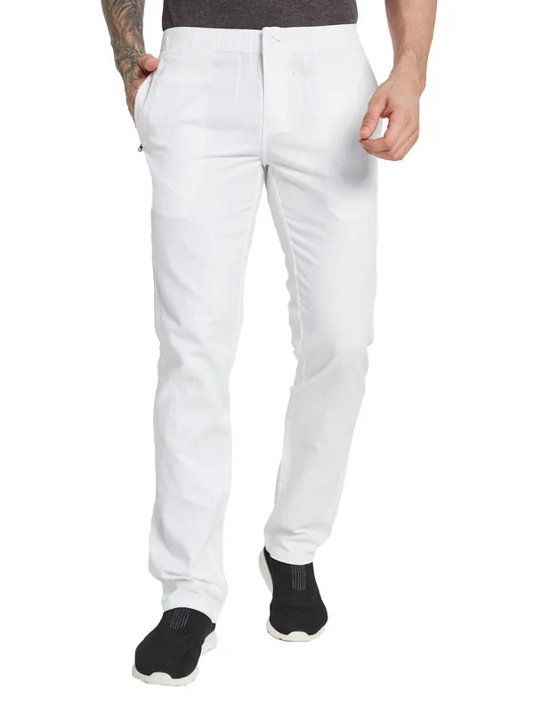 Octave Men Mid-Rise Cotton Trousers