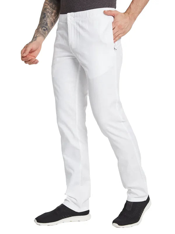 Octave Men Mid-Rise Cotton Trousers