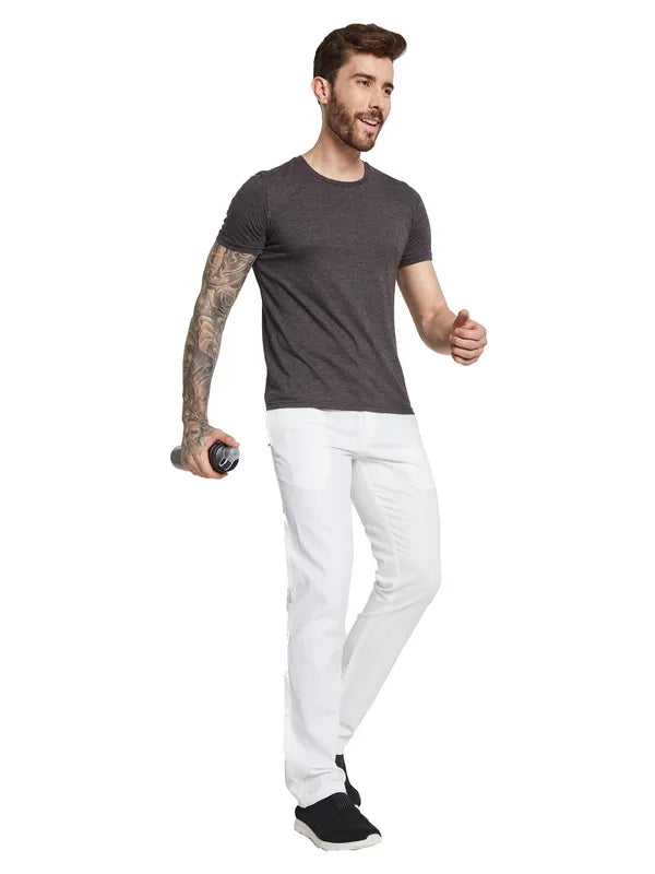 Octave Men Mid-Rise Cotton Trousers