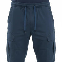 Men Navy Solid Regular Fit Track Pants
