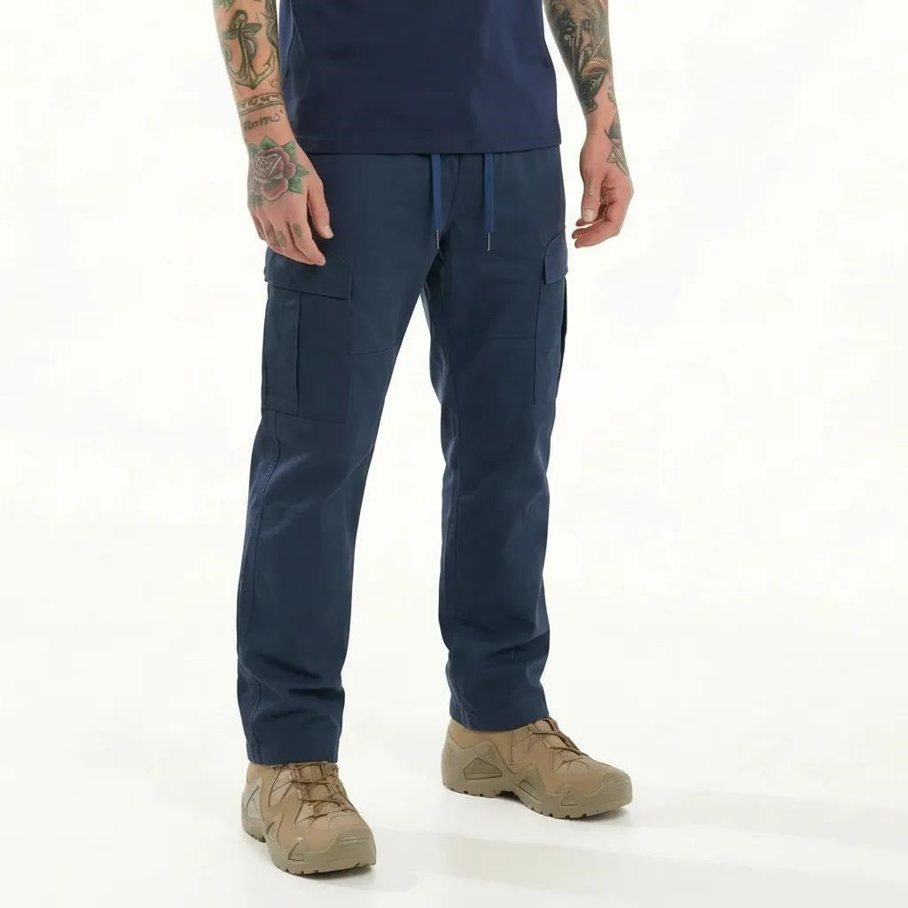 Men Navy Solid Regular Fit Track Pants