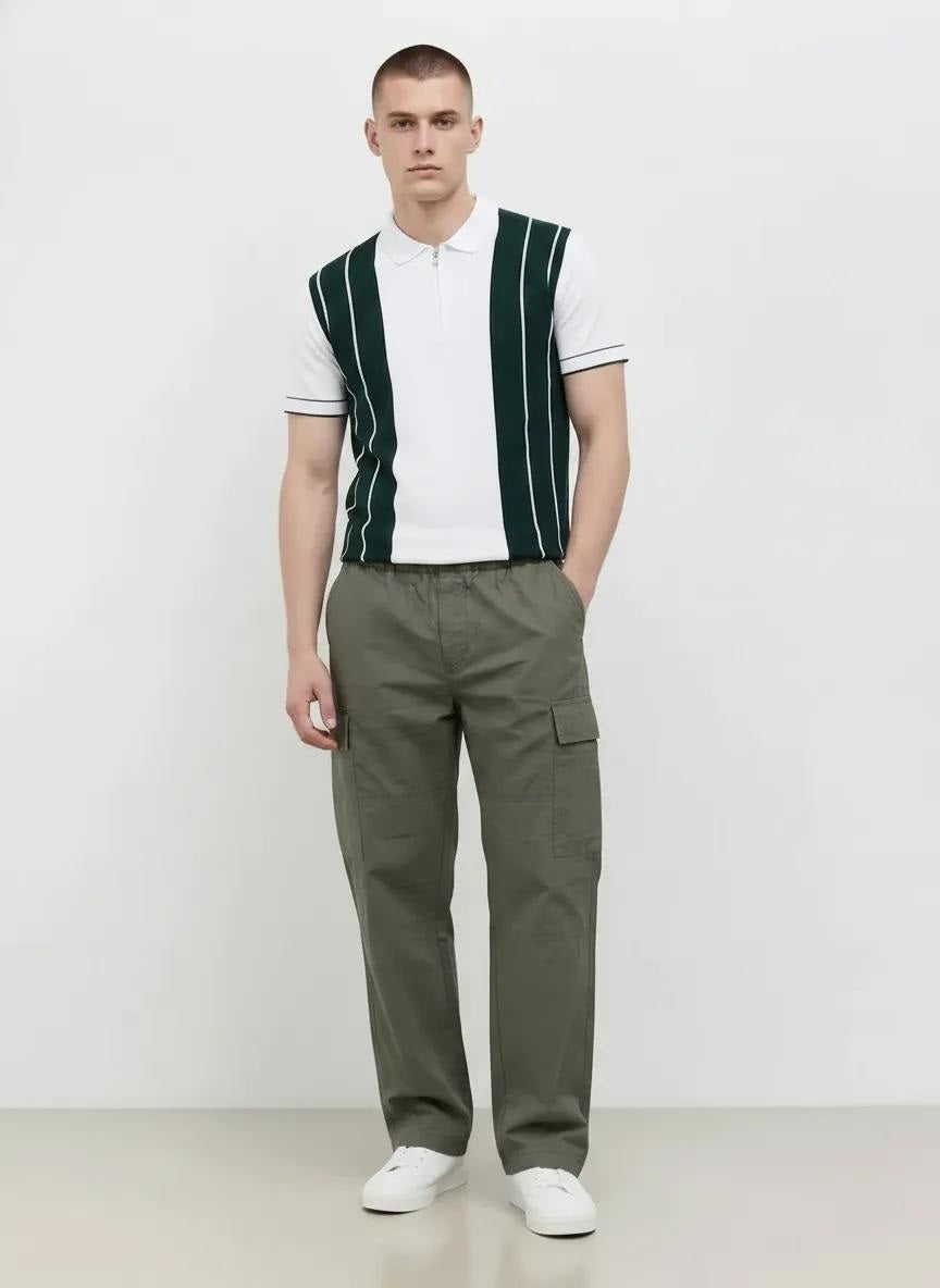 Men Regular Fit Cotton Cargos