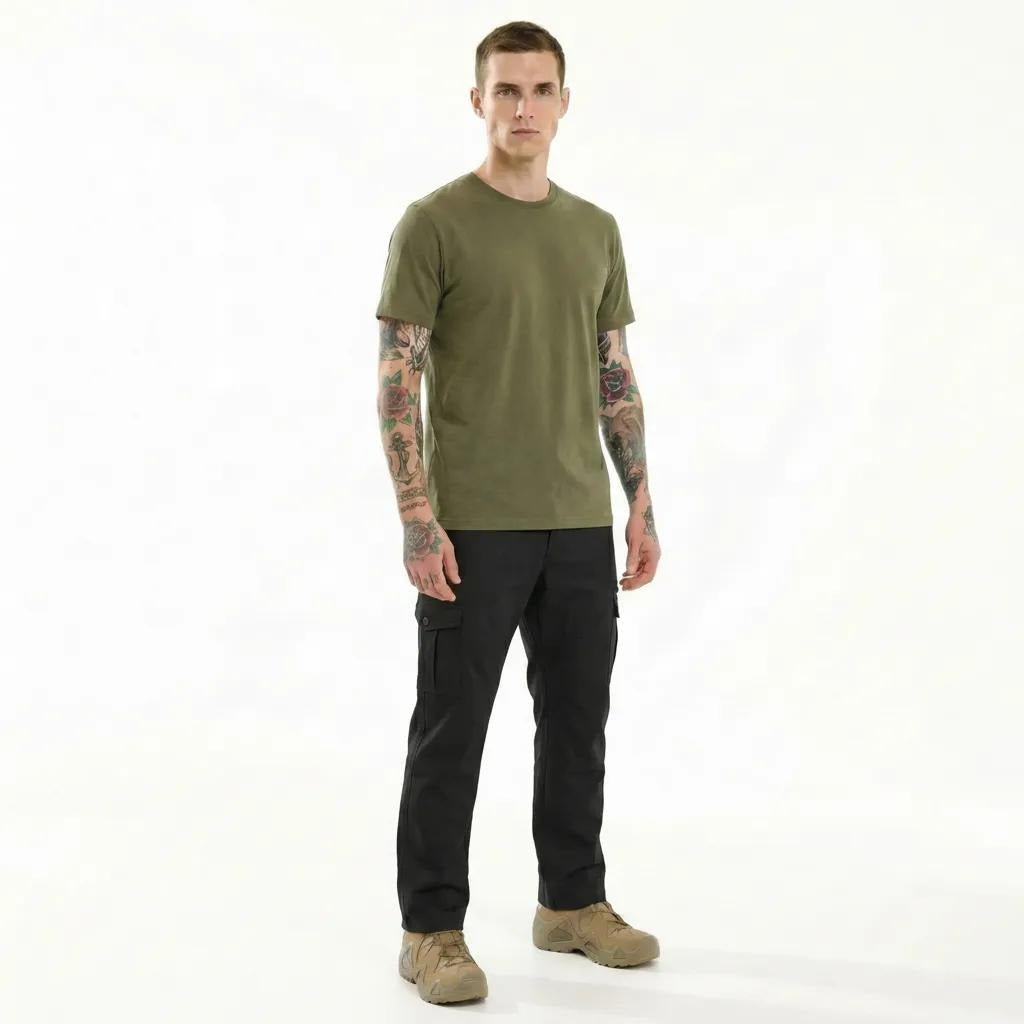 Men Black Solid Regular Fit Track Pants