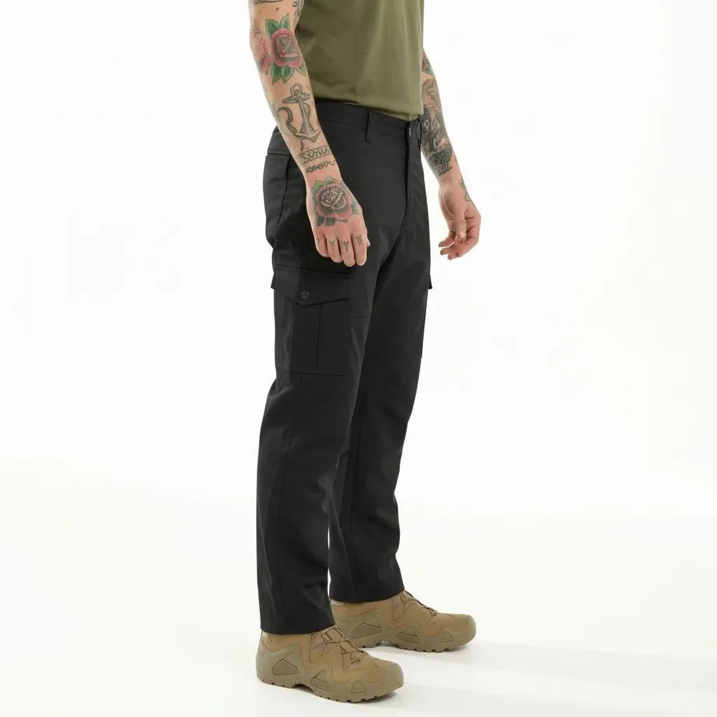 Men Black Solid Regular Fit Track Pants