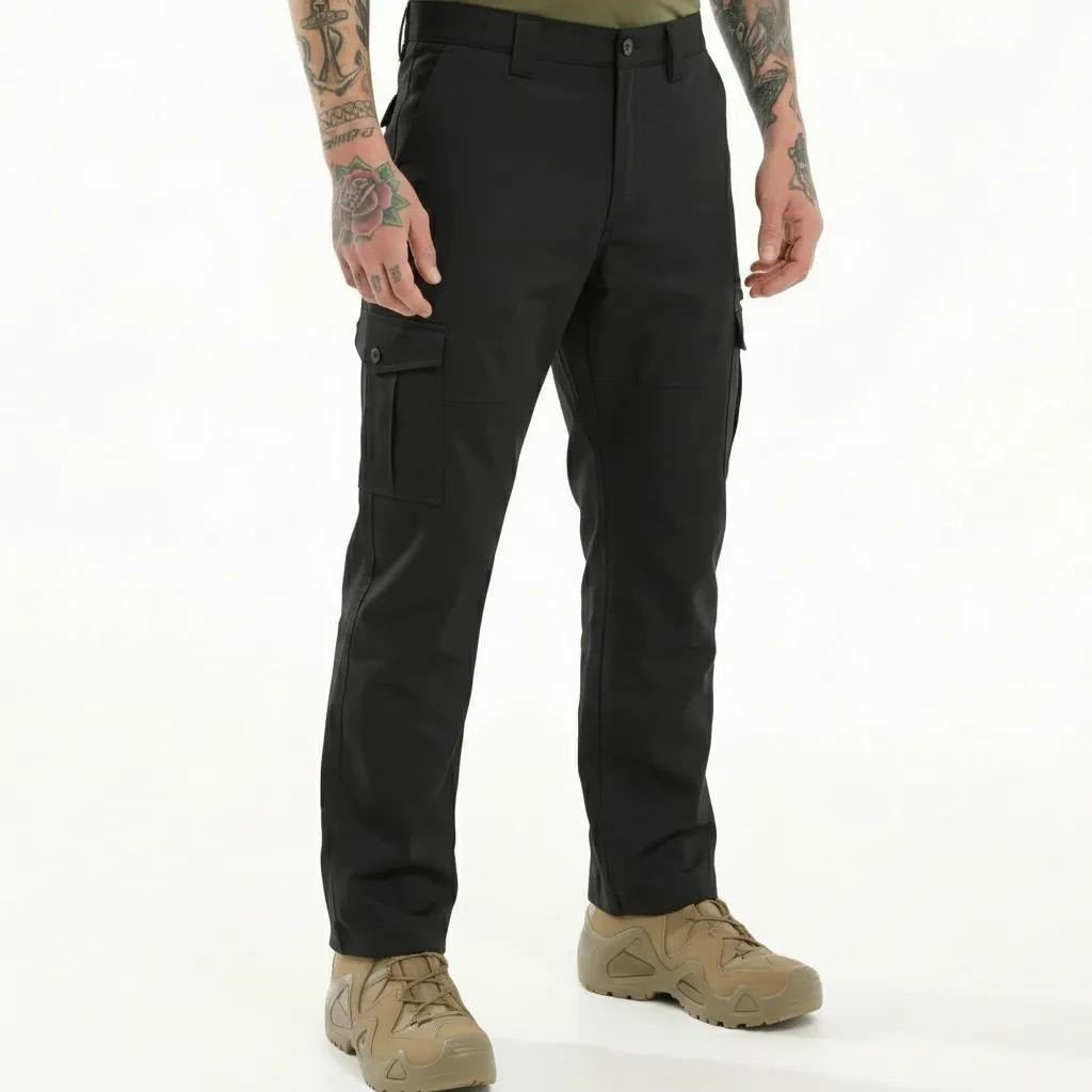 Men Black Solid Regular Fit Track Pants