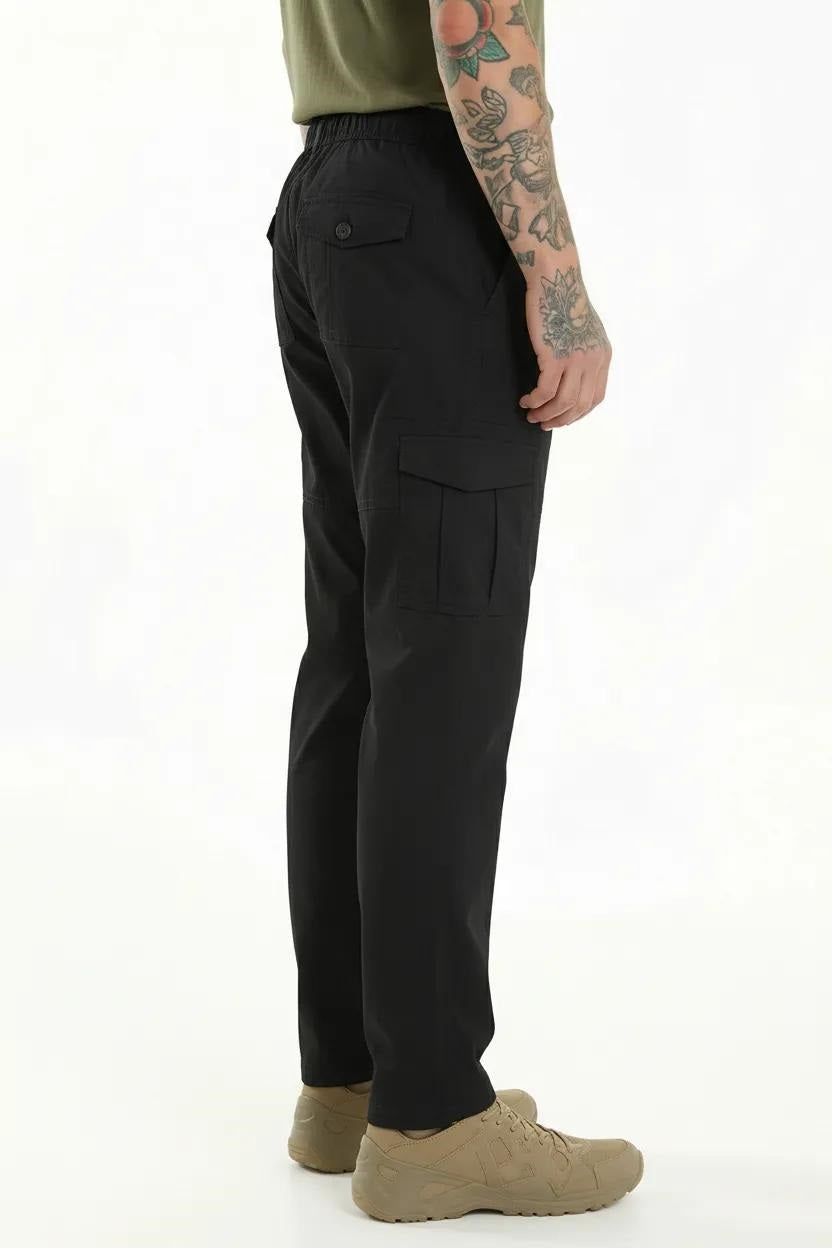 Men Black Solid Regular Fit Track Pants