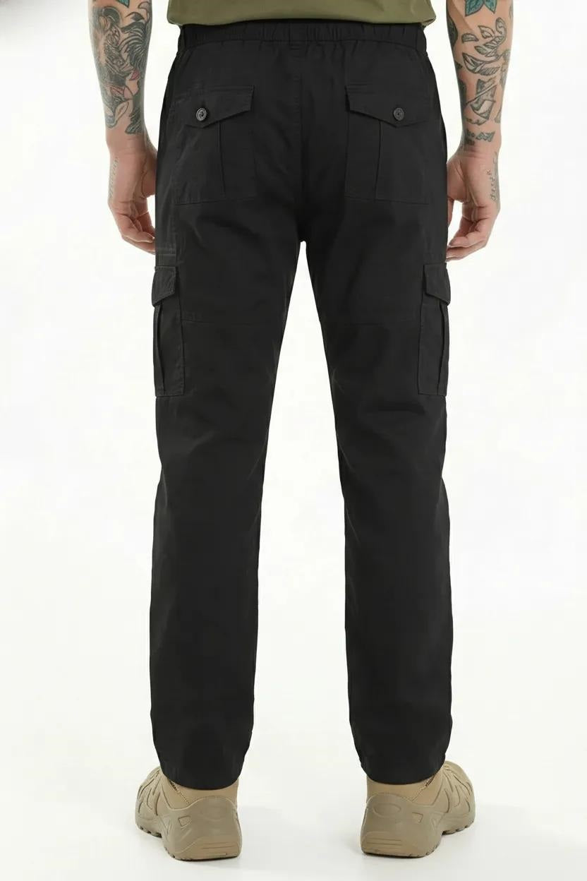 Men Black Solid Regular Fit Track Pants
