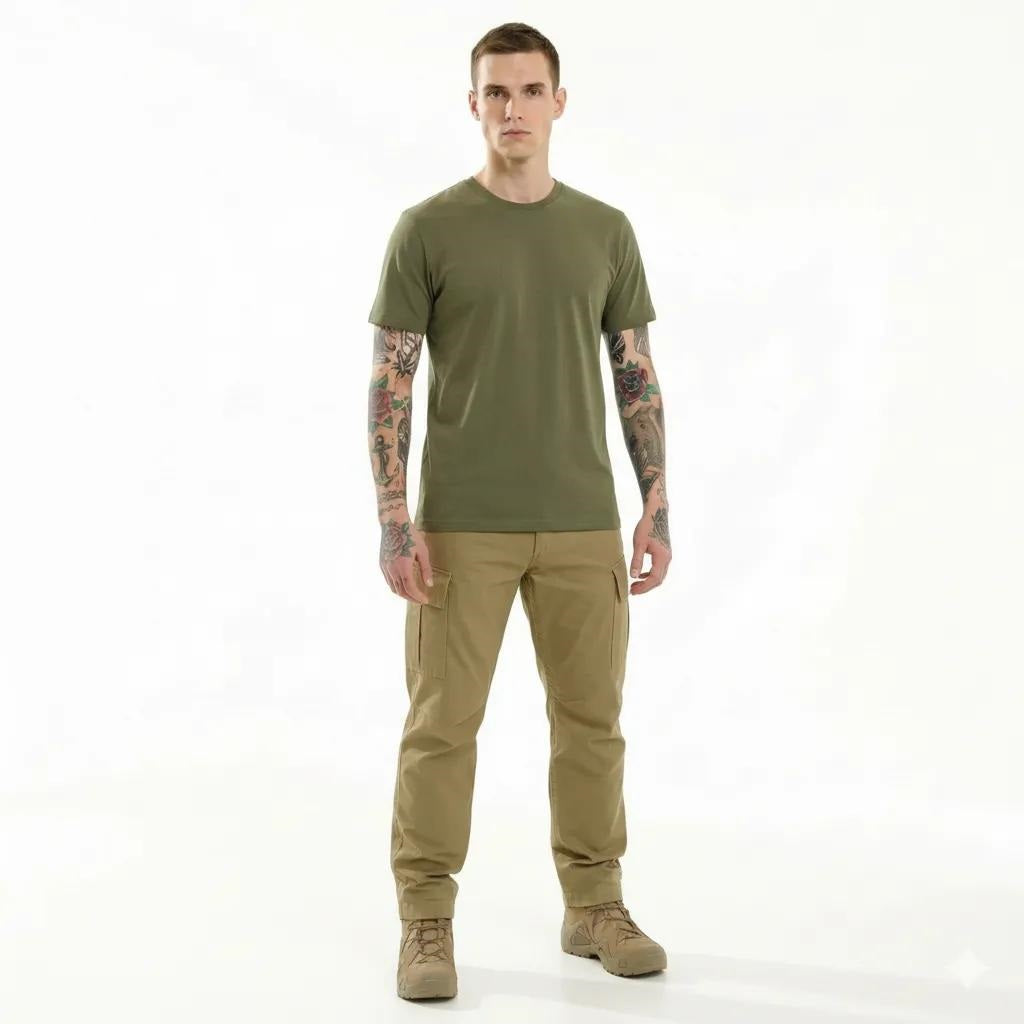 Men Khaki Solid Regular Fit Track Pants