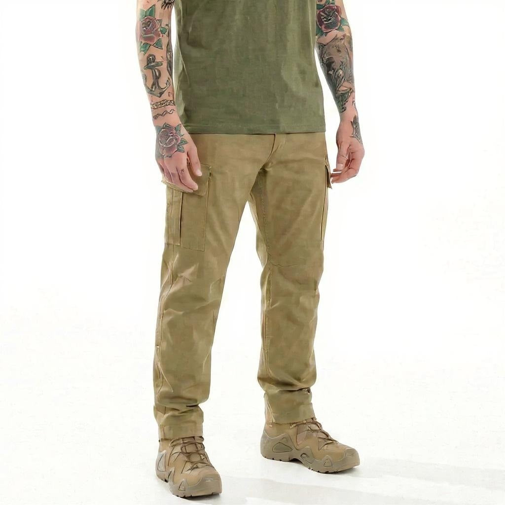 Men Khaki Solid Regular Fit Track Pants