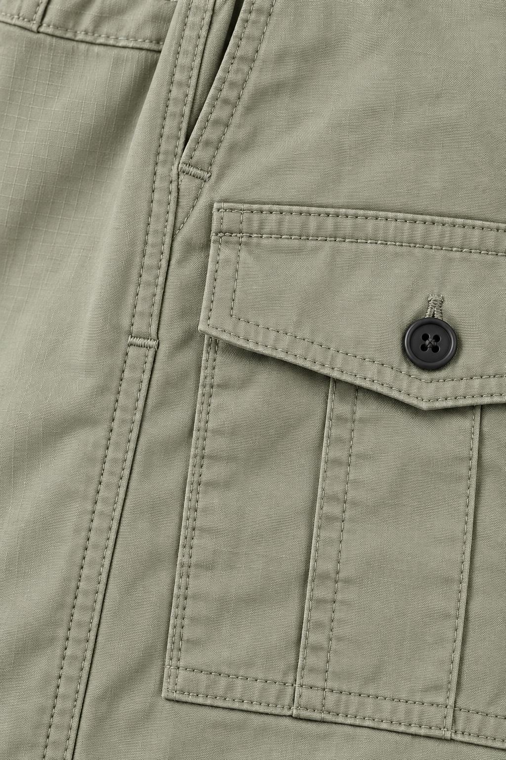 Men’s Poplin Lycra Cargo Lower in London Fog – Regular Fit Woven Cargo Pants