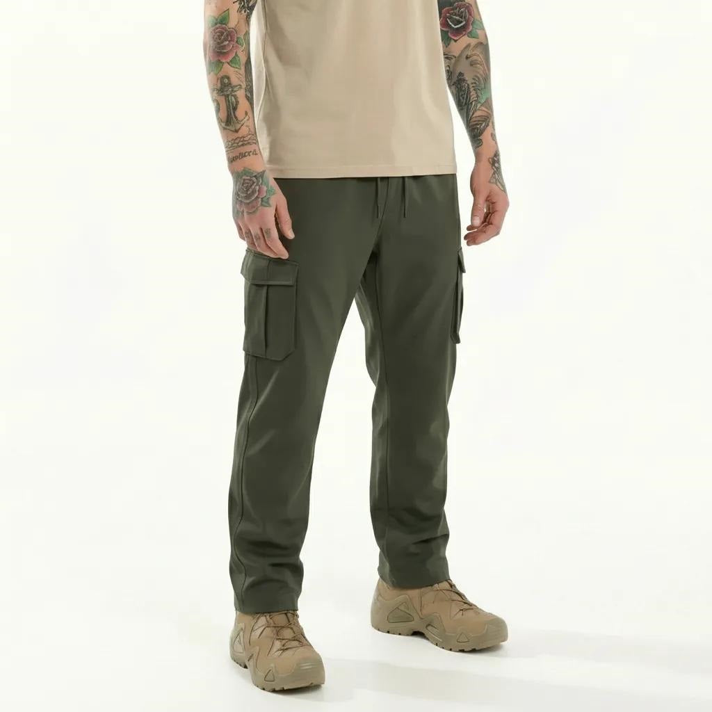 Men Army Solid Regular Fit Track Pants