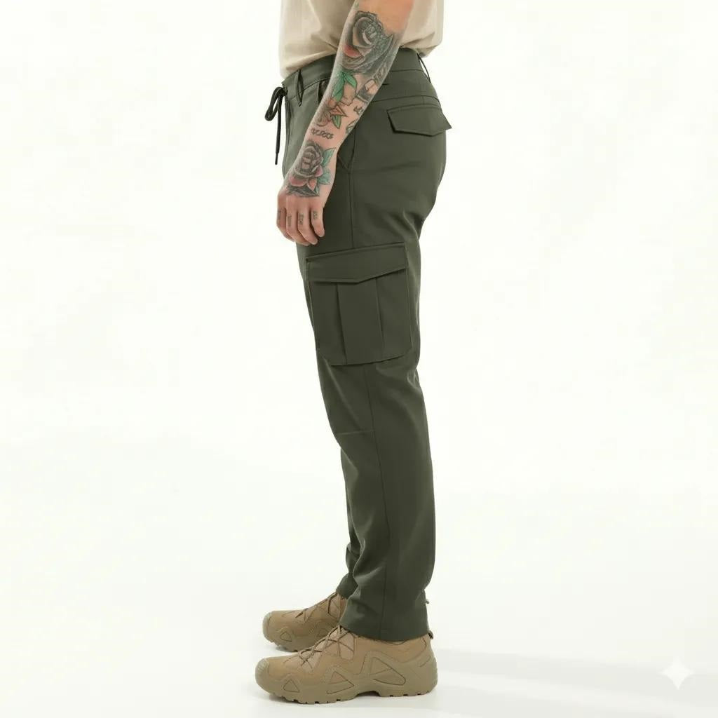 Men Army Solid Regular Fit Track Pants