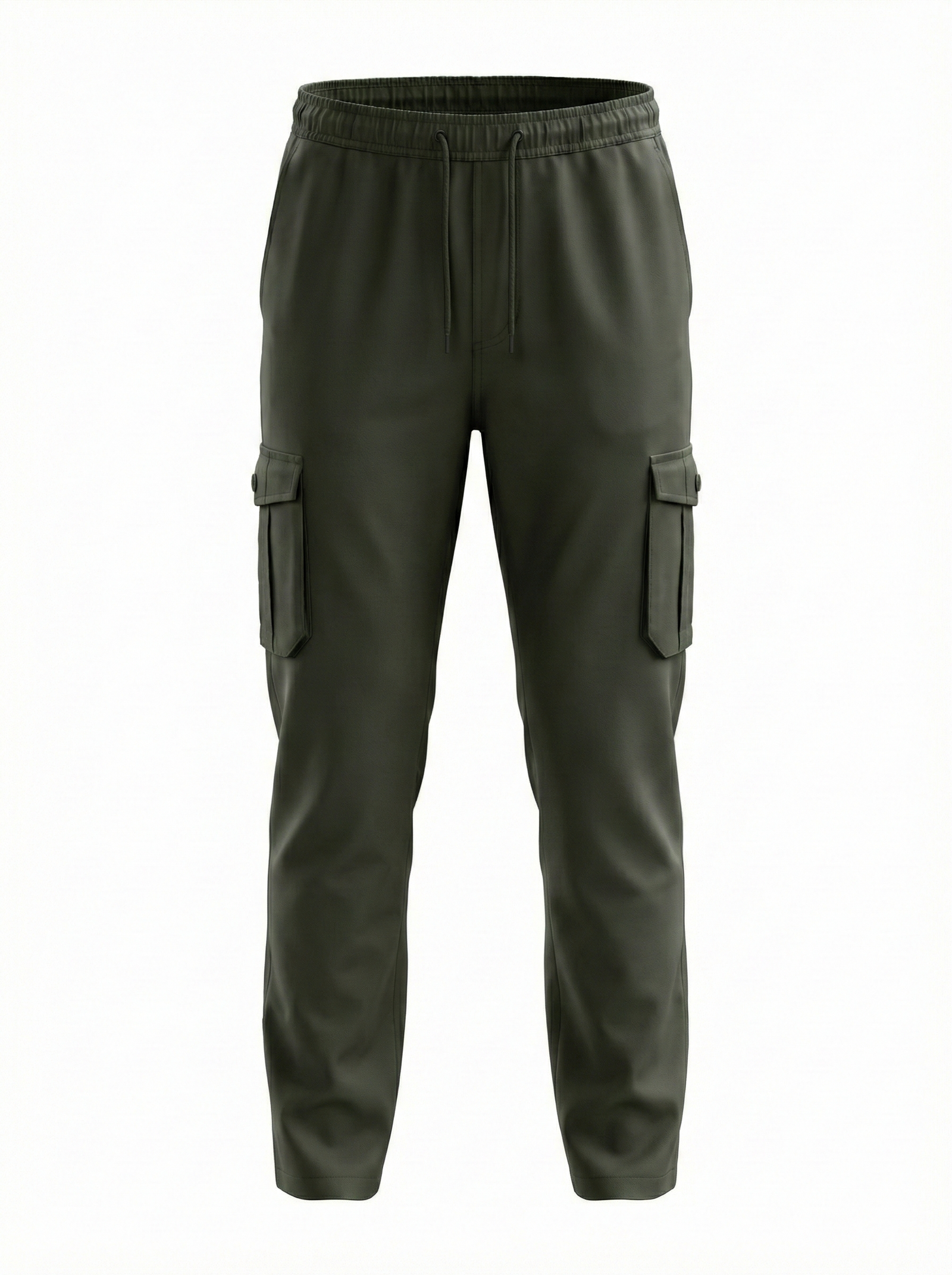 Men Army Solid Regular Fit Track Pants