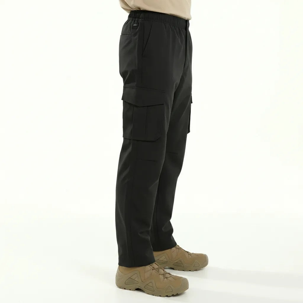 Men Black Solid Regular Fit Track Pants