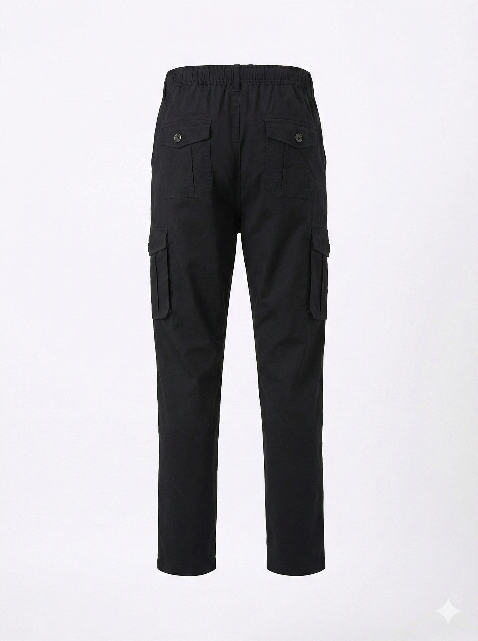 Men Black Solid Regular Fit Track Pants