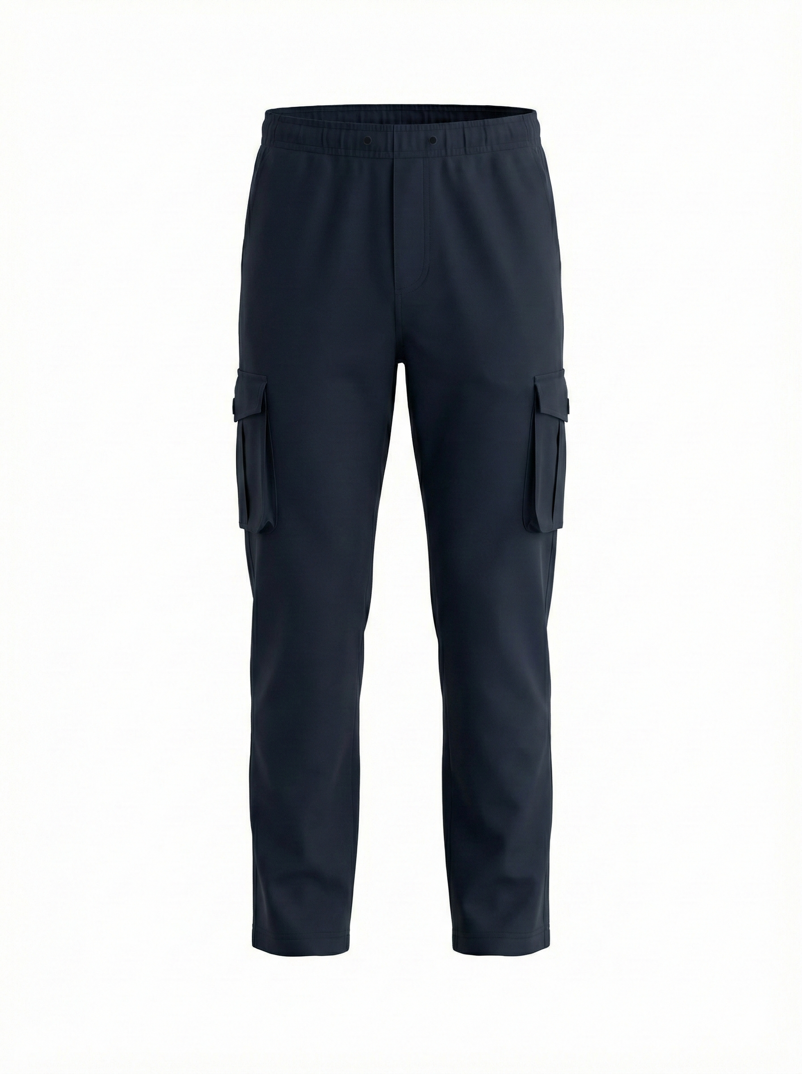 Men Navy Solid Regular Fit Track Pants