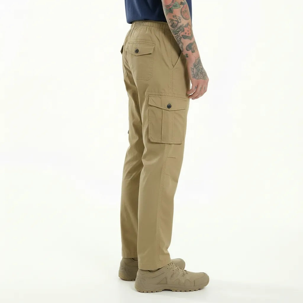 Men Safari Solid Regular Fit Track Pants