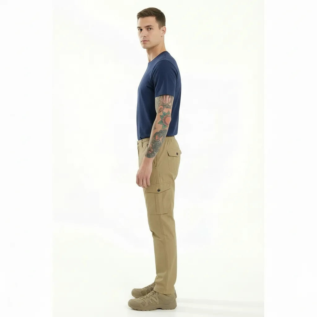 Men Safari Solid Regular Fit Track Pants