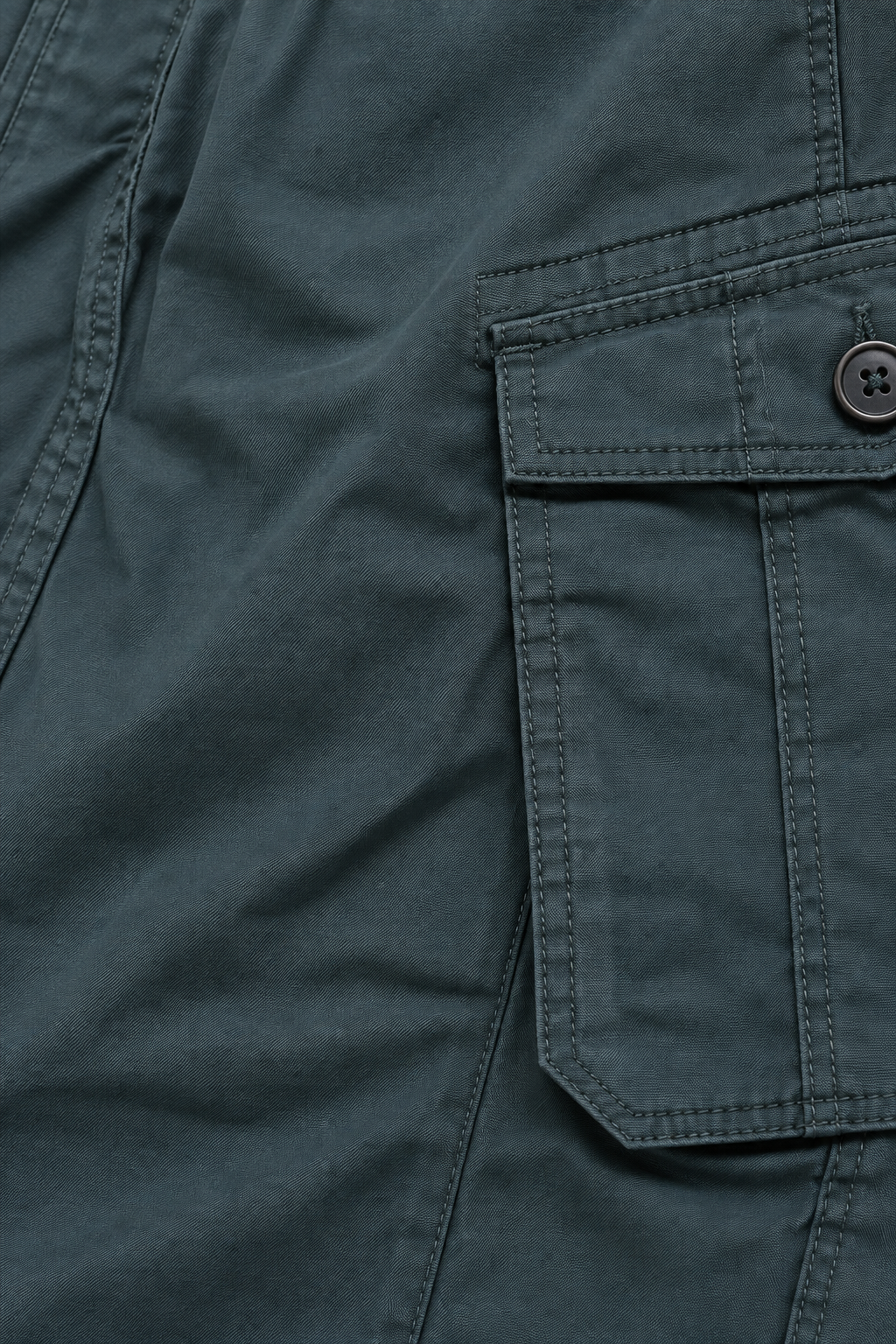 Men’s Poplin Lycra Cargo Lower in Gun Metal – Regular Fit Utility Cargo Pants