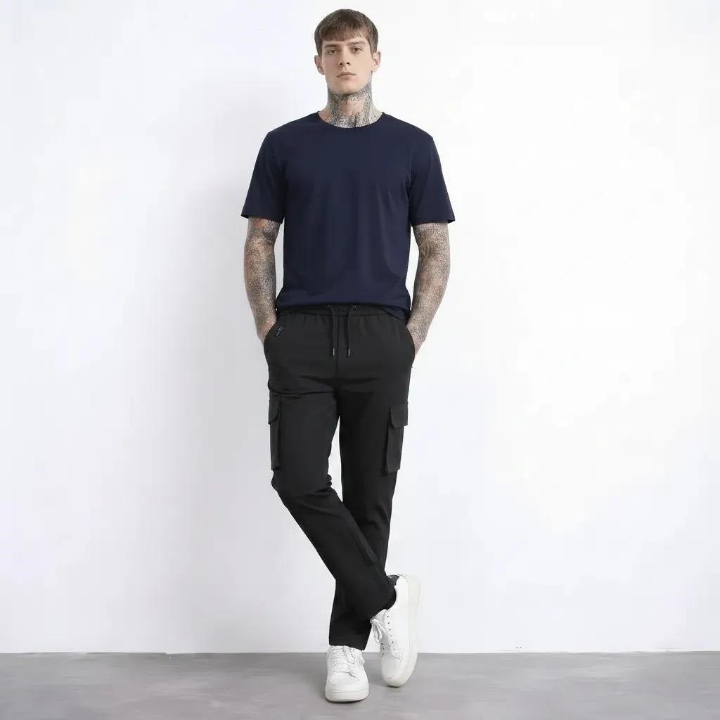 Men Regular Fit Cotton Cargos